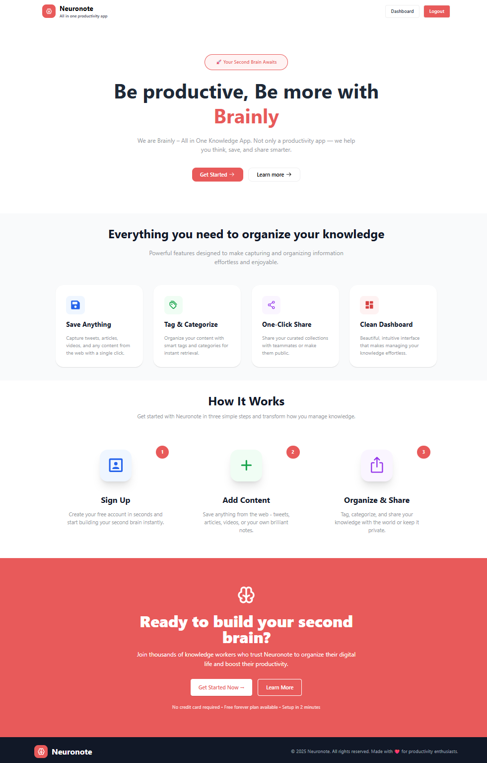 Neuronote – Second Brain App